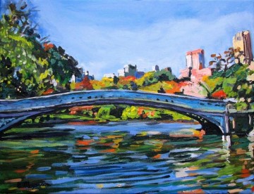 Landscapes Painting - Park Bow Bridge New York City scenery